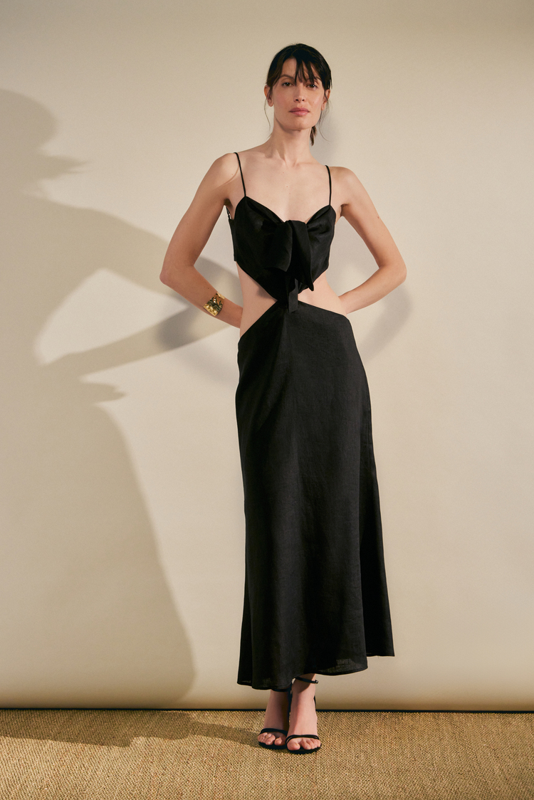 VESTIDO NUDO LINO XS-L